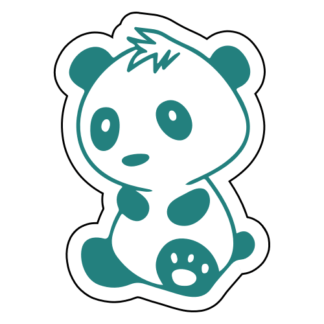 Baby Panda Sticker (Turquoise)